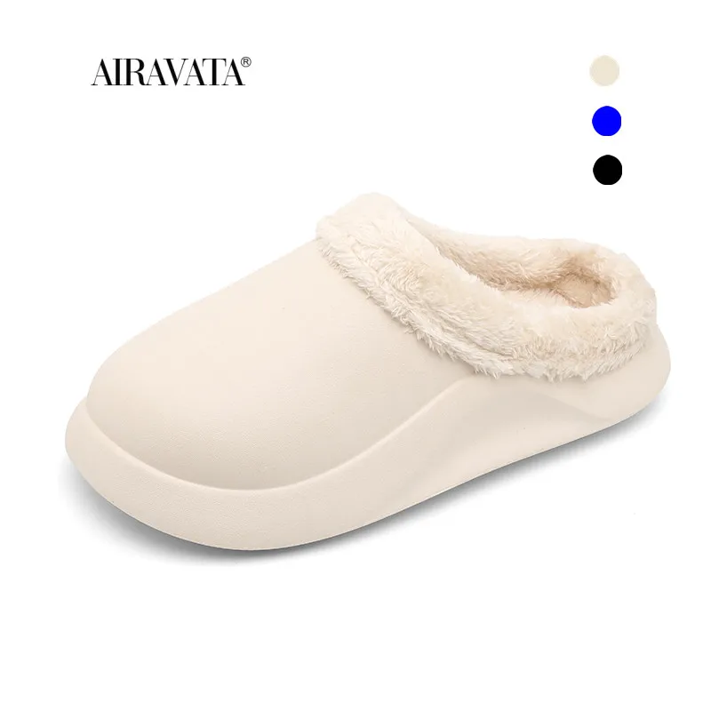 Sandals Women Plush EVA Slippers Household Winter Non-slip Men's Indoor Shoes Unisex Indoor Plus Size Warm Slippers