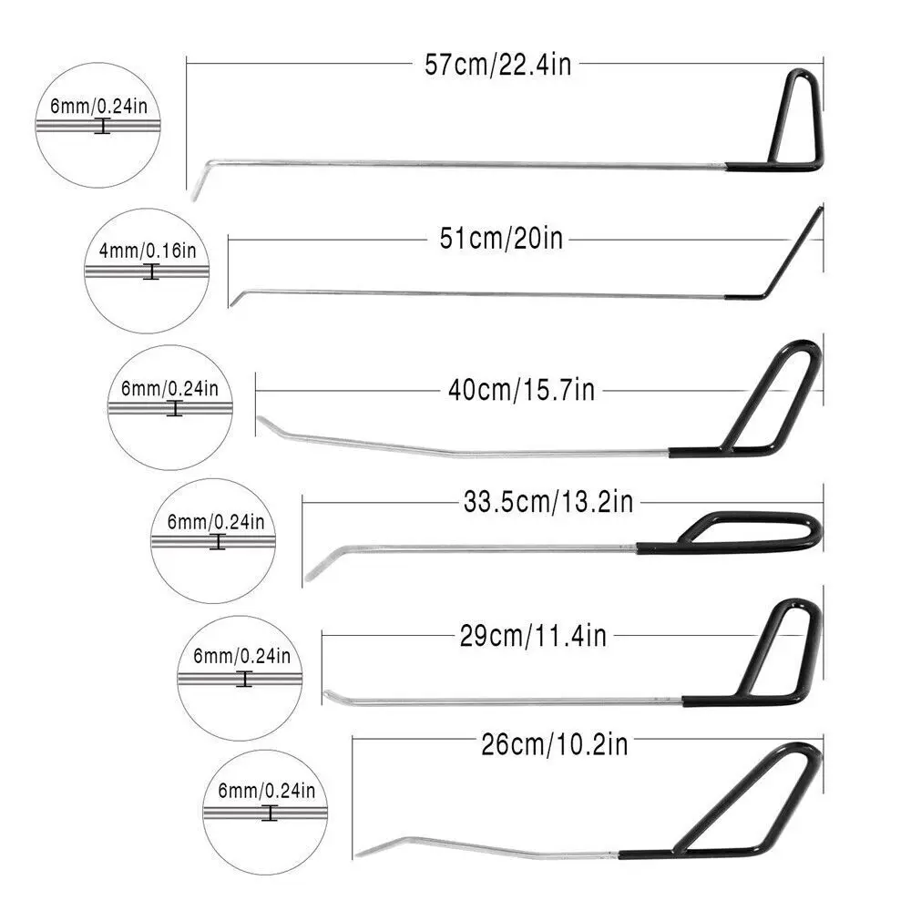 

6 шт. автомобильные съемные стержни для беспокрасочного ремонта