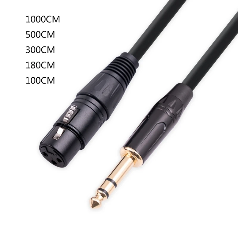 

6.35 1/4 inch TRS to XLR Cable 1/4 6.35mm Male to XLR 3-pin Female Cord Balanced