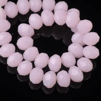 rondelle faceted czech crystal glass pink color 3mm 4mm 6mm 8mm 10mm 12mm loose spacer beads for jewelry making diy