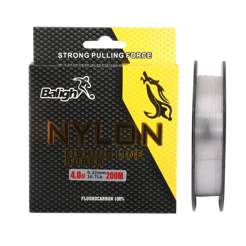 

200M Transparent Nylon Fishing Line Fluorocarbon Coated Monofilament Fishing Leader Line Carp Fishing Wire Snood for fishing