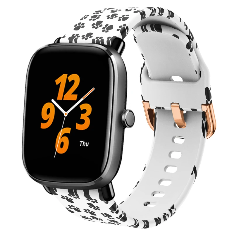 Fashion Printing Silicone Strap For Huami Amazfit GTS 2 Mini/Amazfit bip S Pop Pro eplacement Wristband Bracelet Accessories