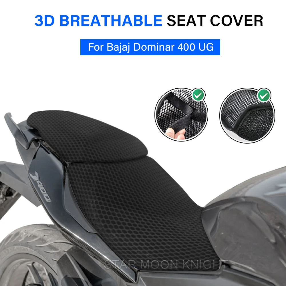 

Motorcycle Anti-Slip 3D Mesh Fabric Seat Cover Breathable Waterproof Cushion For Bajaj Dominar 400 UG Dominar400 Accessories