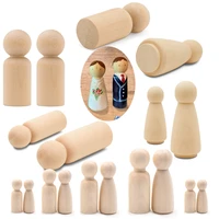 5pcs unfinished wood peg dolls bodies women men wooden peg dolls great for arts and crafts home nursery decoration35435565mm