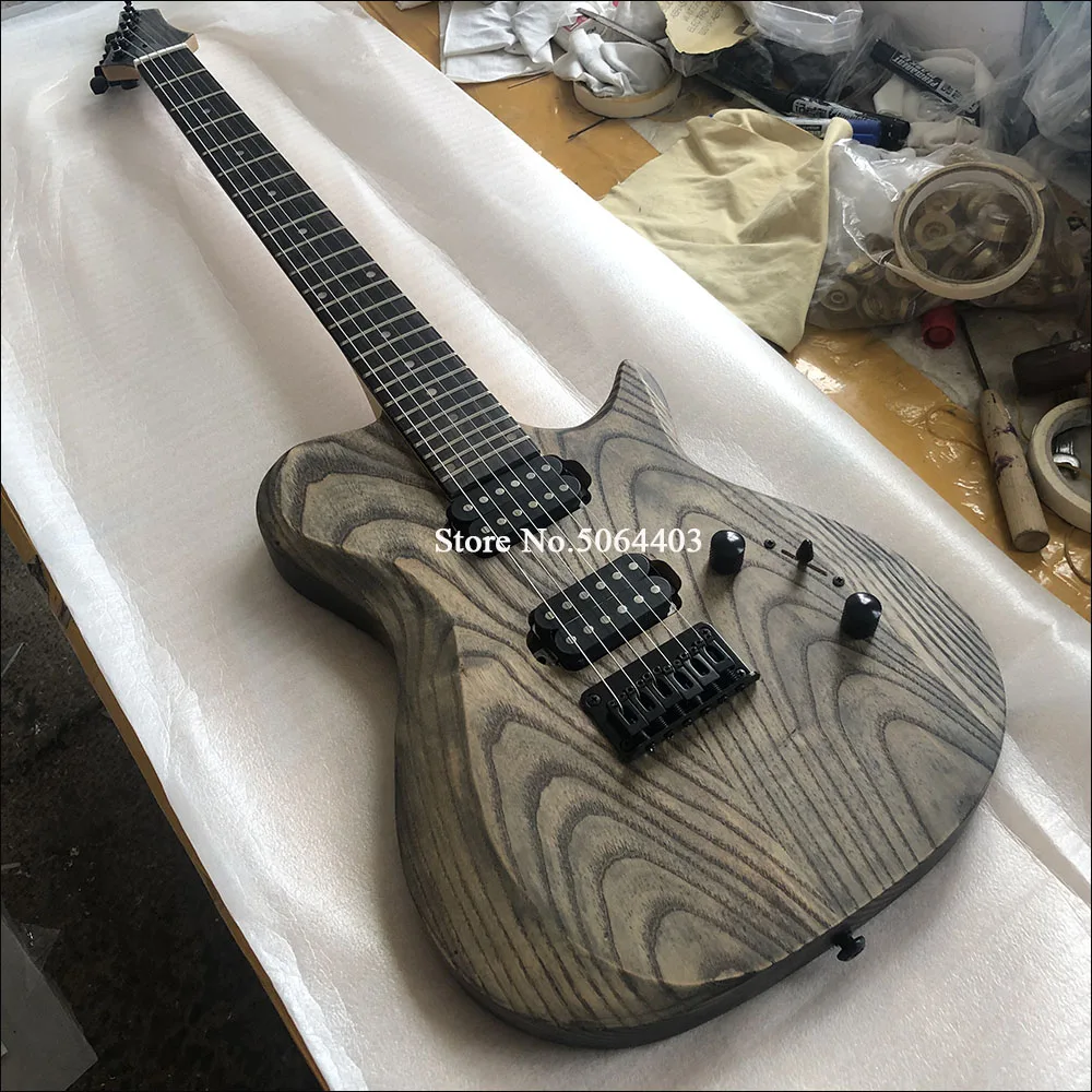 

Factory direct sales 6-string electric guitar, grey body, maple neck, rose fingerboard, matte paint postage.