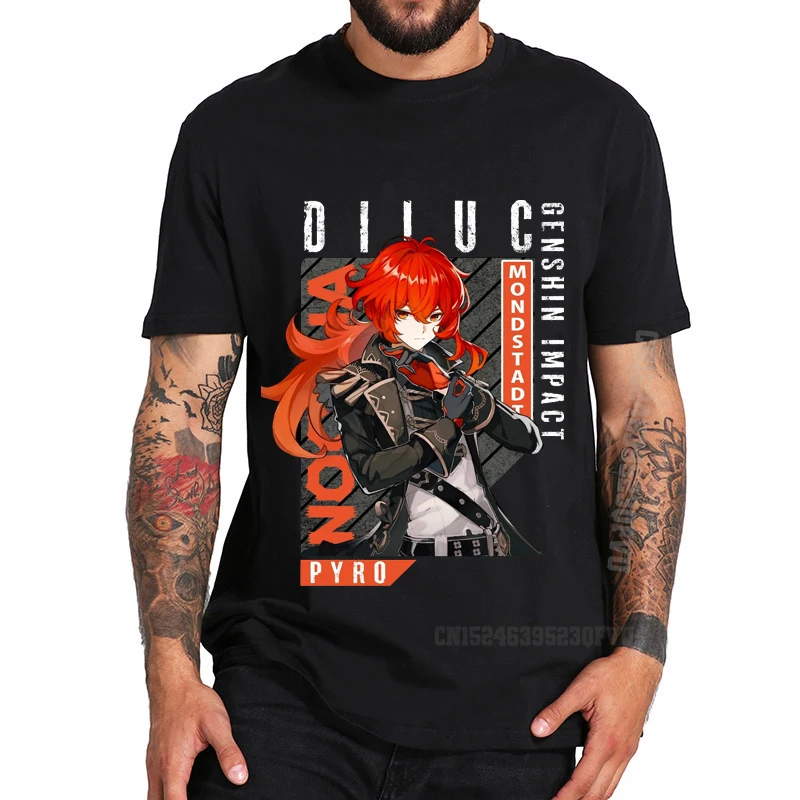 Fashion Hot Genshin Impact Graphic T-Shirtss Men Funny Manga Valentine's Day T-Shirts Harajuku Streetwea |