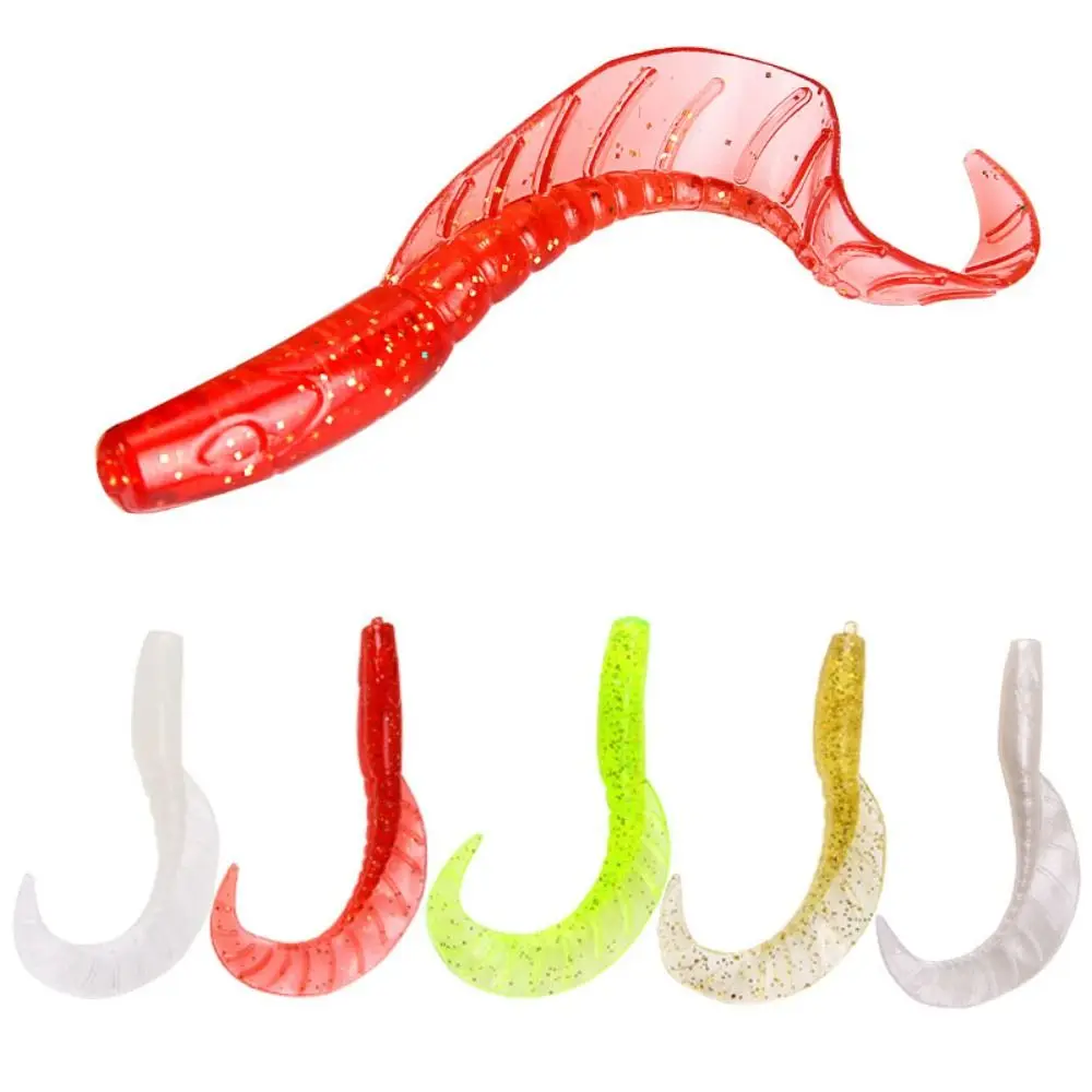 

Spinpole Long Tail Grubs Soft Bait Swimbait Shad 7cm/2.9g Fishing Lure Aquatic Worm Artificial Silicone Plastic Bass10pc/Pack