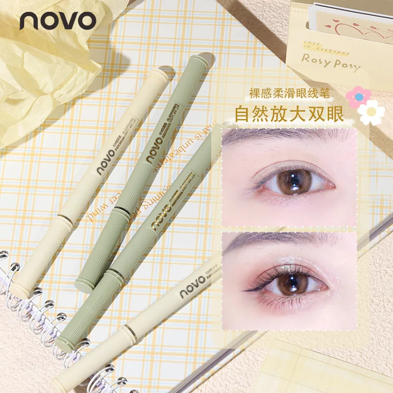 

New Black Brown Liquid Eyeliner Pen Smooth Long-lasting Matte Slim Eyeliner Waterproof Lower Lashes Lying Silkworm Pen Makeup