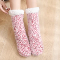 christmas socks women winter warm floor socks plush velvet home indoor bedroom sleep carpet snow socks chaussettes femmes