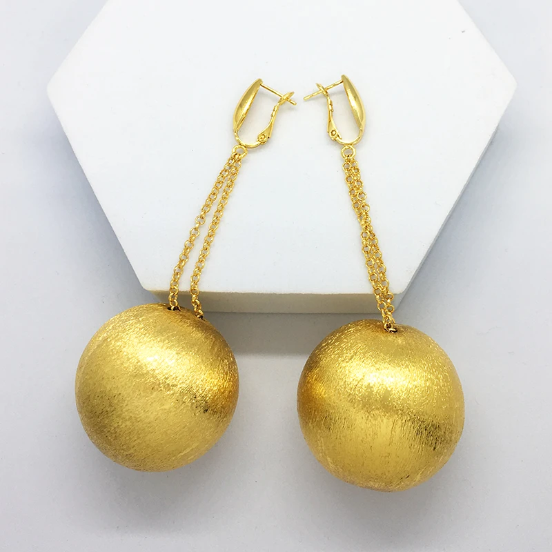 Висячие серьги-капли в африканском стиле длинная цепь большая бусина