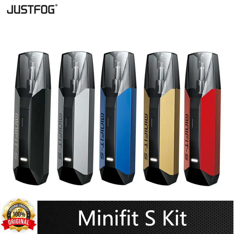 

Original Justfog Minifit S Pod Kit Vape Pen 12W 420mAh Battery 1.9ml Pod Cartridge 0.8ohm Mesh Coil Electronic Cigarette Kit