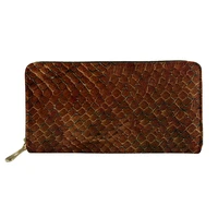 animal texture print wallet women casual 2022 luxury lovely zipper travel purse long money storage bags for teen girl