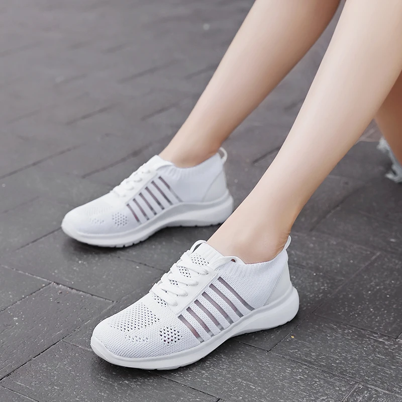 Women Walking Shoes Knit Sock  Sneakers Womans Sport Shoes Outdoors Breathable Trainers