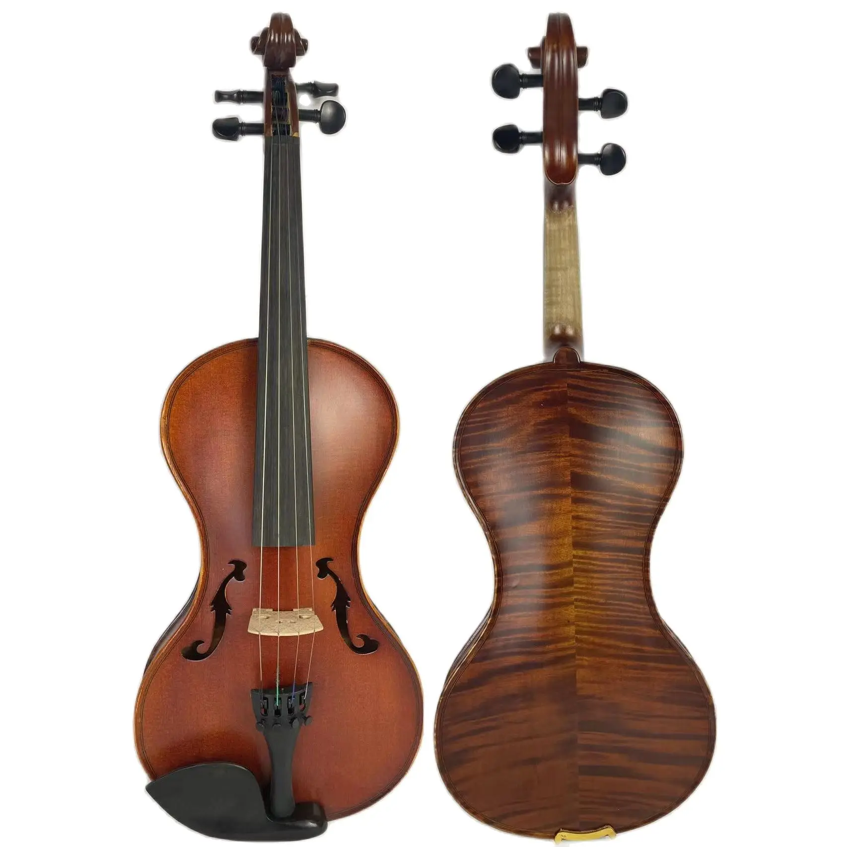 

High Quality 100% Handmade Gourd Shape Matte Acoustic Violin 4/4 Solid Wood Natural Professional Spruce Flame Maple With Case