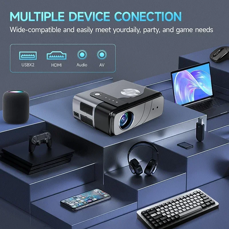 Лидер продаж новый портативный проектор с поддержкой 9000 люмен 4K совместимый