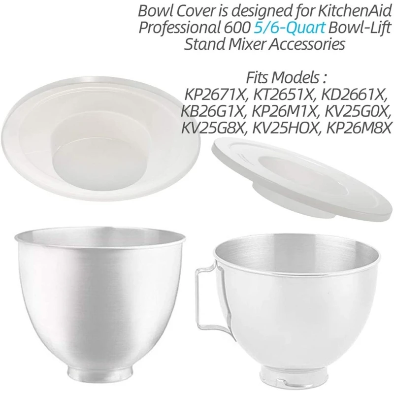 2Pack Mixers Bowl Covers for KitchenAid KSM75 KSM95 KSM150PS