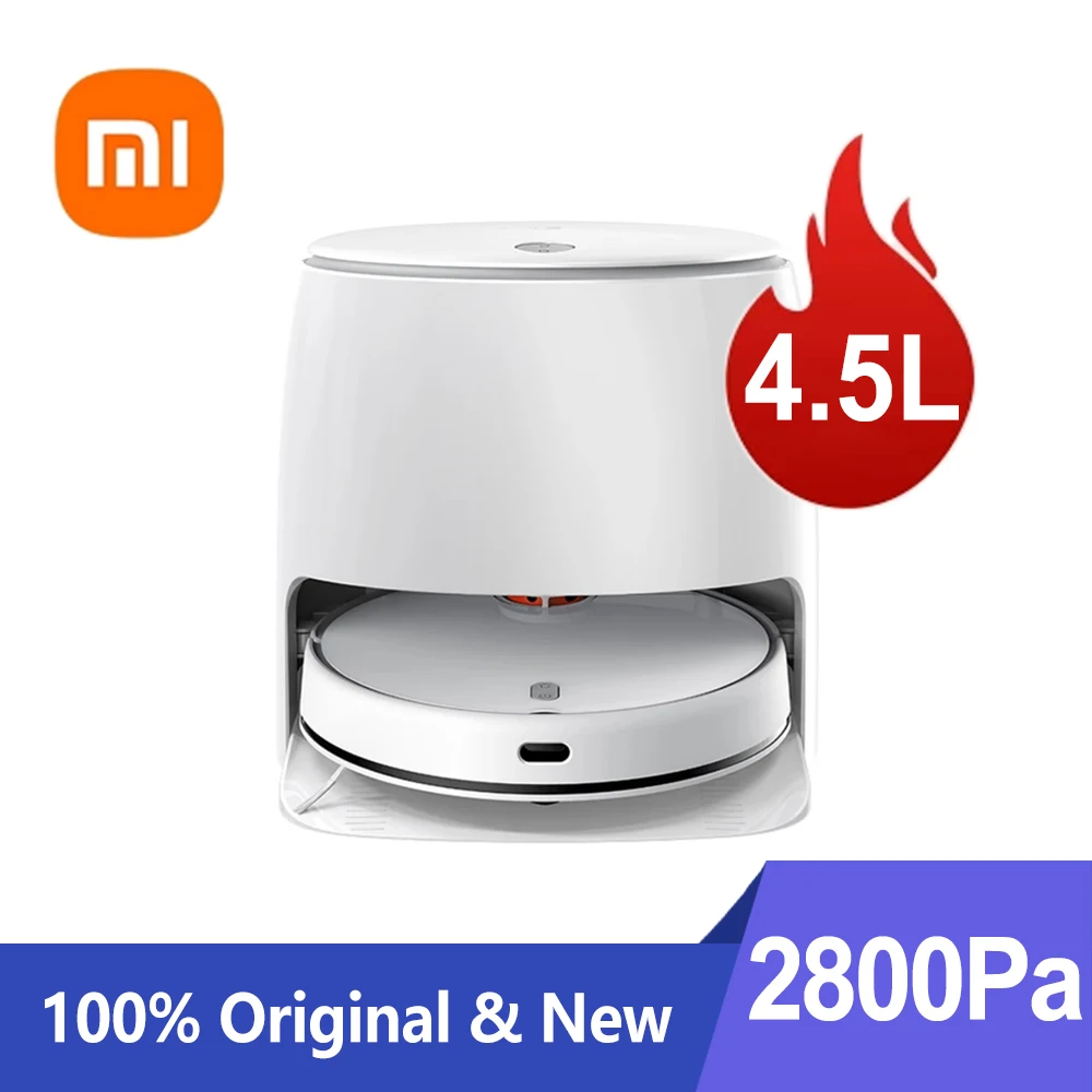 

New Xiaomi Mijia Self-Cleaning Robot Vacuum Mop MJSTP Vibration Wiping LDS Laser Navigation 2800Pa Sterilization Vacuum Cleaner