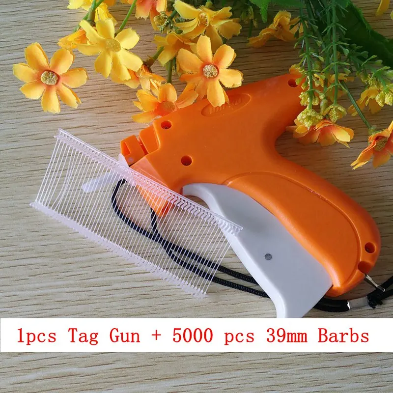 

1pcs Tag Gun + 5000/2000 pcs 39mm Barbs / lot Clothing Garment Price Label Tag Tagging Tagger Gun Barbs