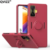 liquid silicone phone case for xiaomi poco f4 gt k50 gaming soft car ring holder shockproof cover poco m4 pro x4 pro 5g x3 m3
