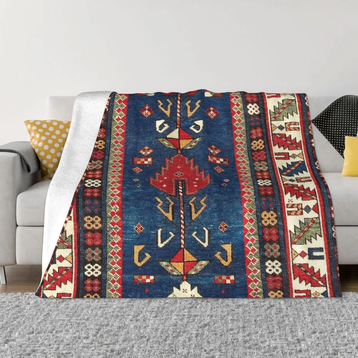 

Шерстяное Одеяло Shirvan Восточного Кавказа из кораллового флиса, бархатное пушистое одеяло, кондиционер, домашний диван, постельное белье для...