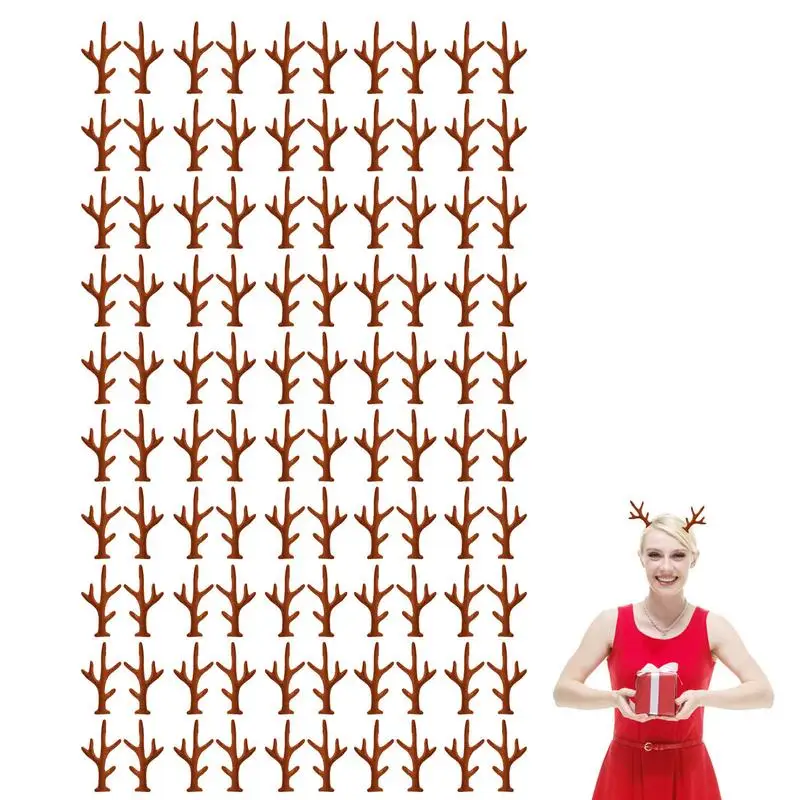 

100 шт., заколки для волос в виде оленей