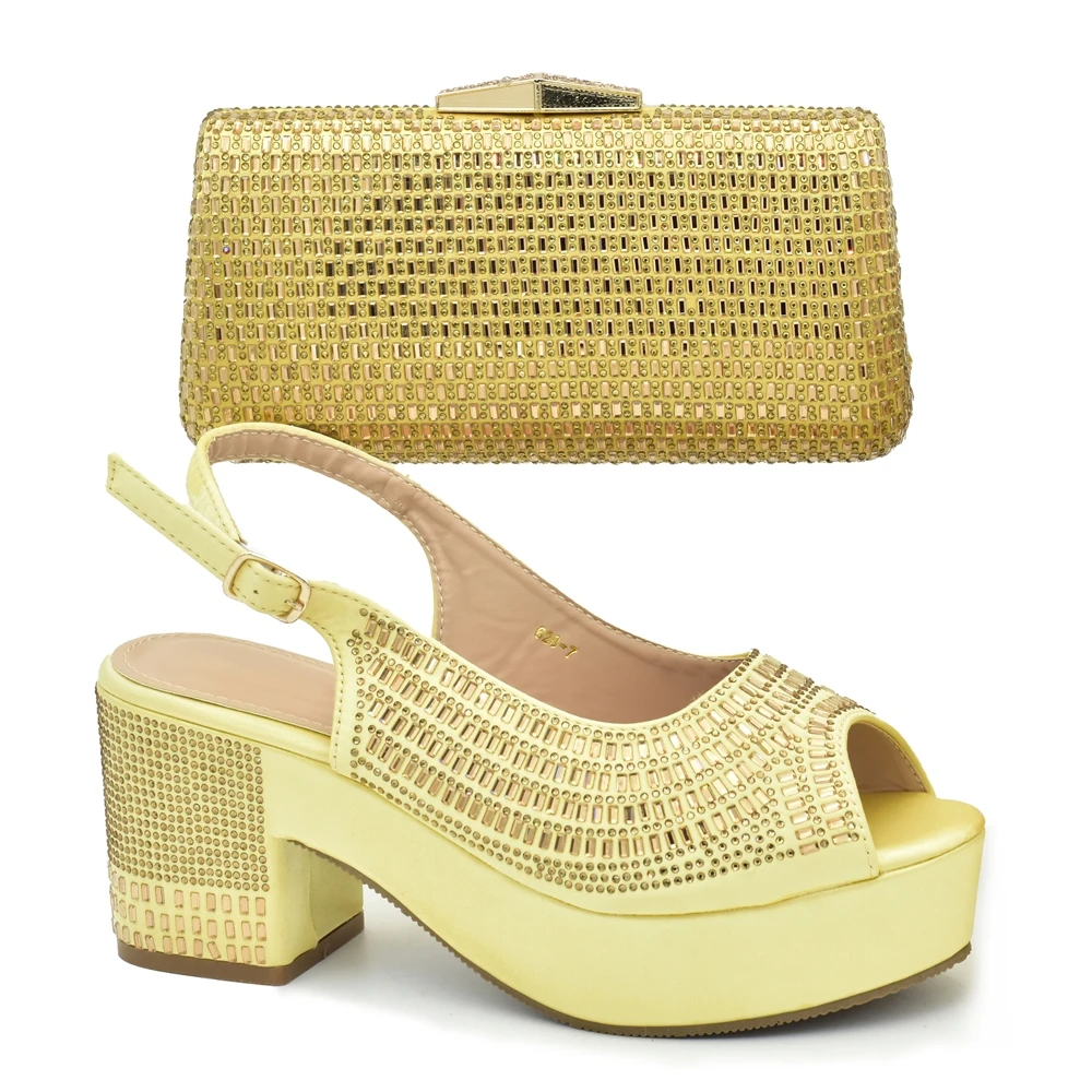 

Новинка, итальянские туфли с подходящими сумками, женские африканские комплекты 2023, модные сандалии для свадебной вечеринки, фотокаблук 42