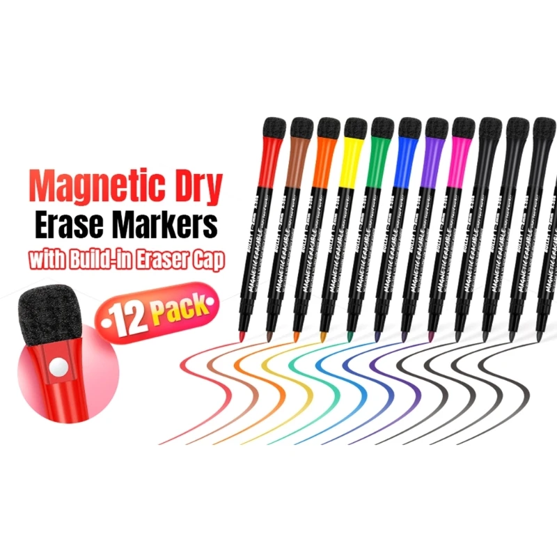 Магнитные маркеры Маркер для сухого стирания ручки белых досок Ручки Стираемые