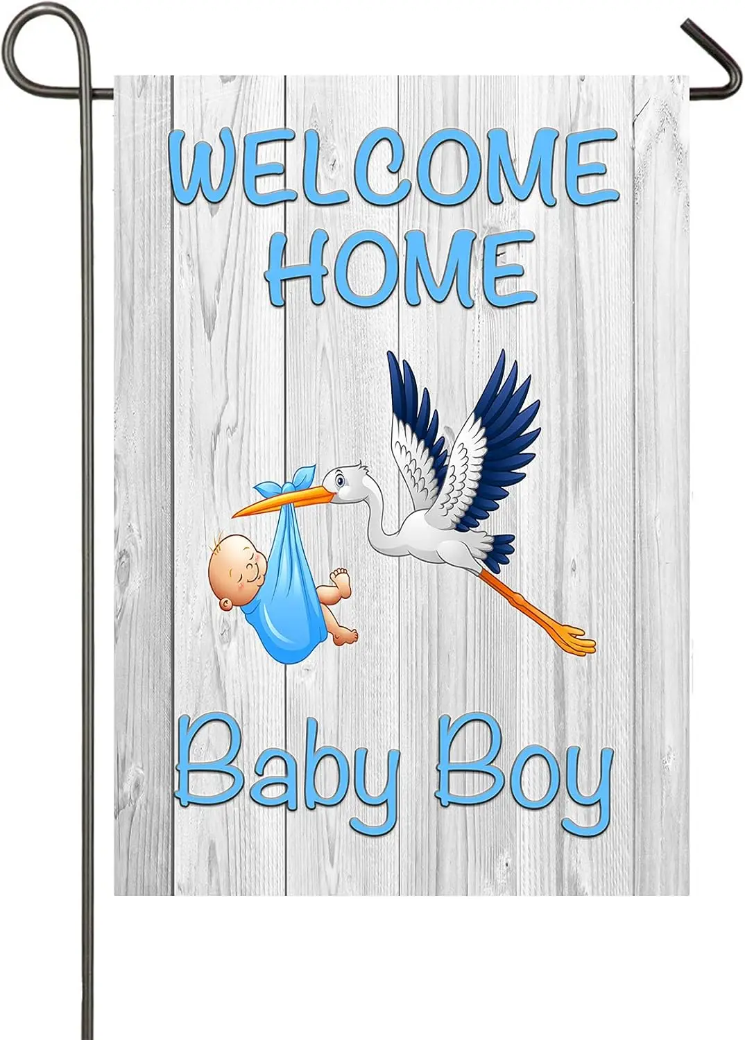 Welcome Home Baby Boy Garden Flag Shower Birth Announcement Family Party Newborn Gender Reveal Lawn Yard Sign Pink Stork Ou