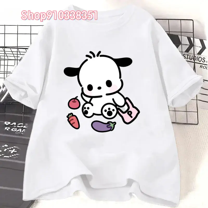 Футболка женская оверсайз с короткими рукавами милая мультяшная рубашка