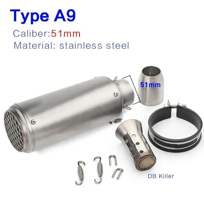 51 мм/60 мм выхлопная труба мотоцикла с DB killer глушитель выхлопной трубы из
