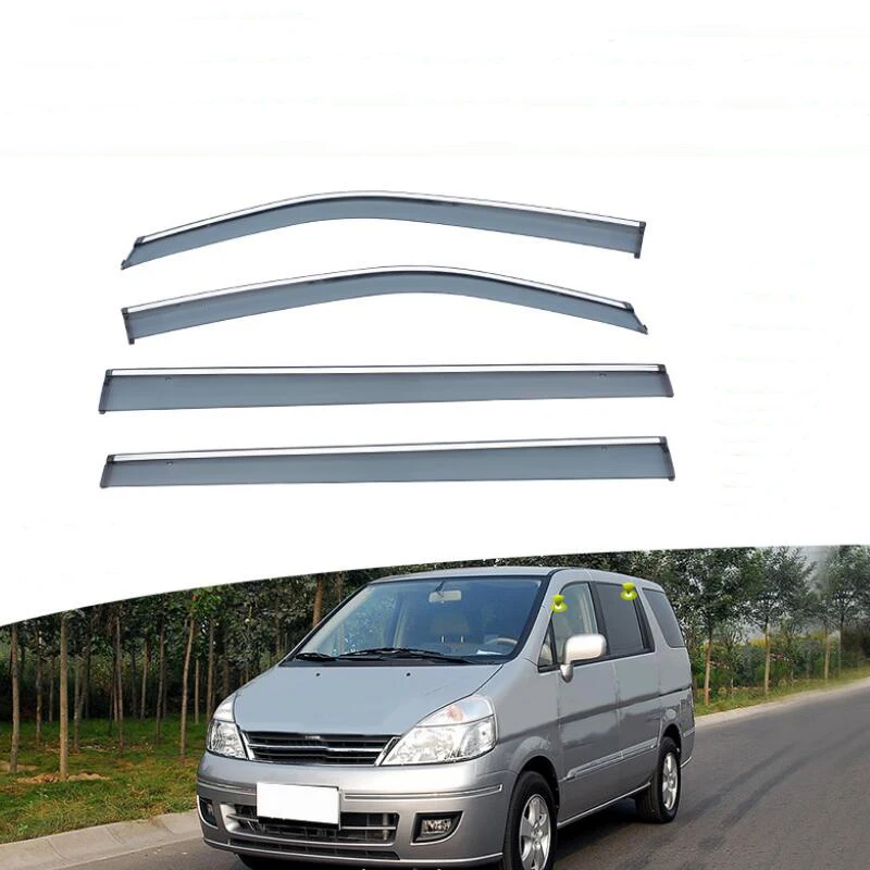 Window Visor Rain Guard Side Window Deflector Weather Shield For Nissan Yumsun 2010 2011 2012 2013 2014 2015 2016 2017-2021