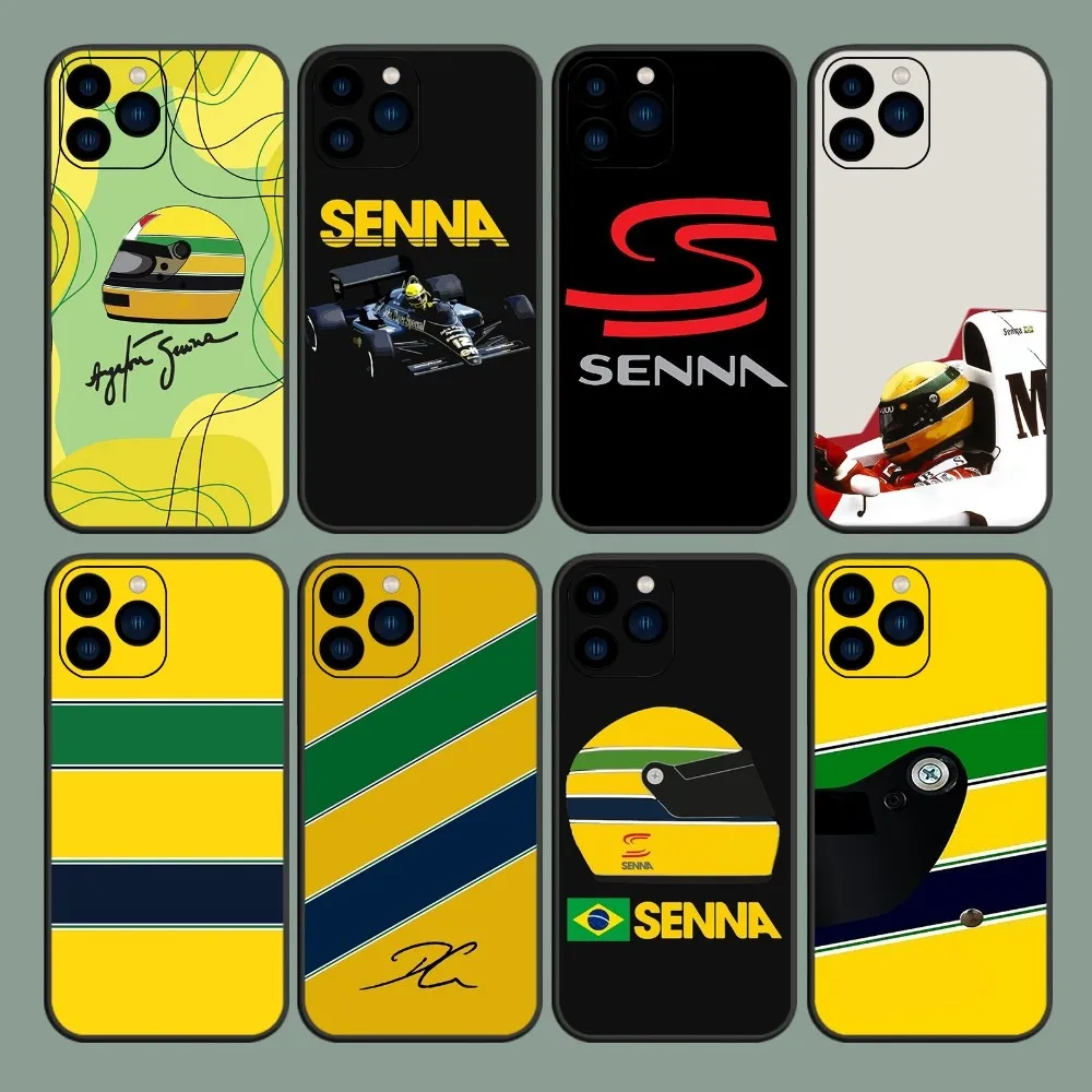 Чехол для телефона Brazil A-Ayrton Tacing Driver S-Senna Racer iPhone 8 11 12 13 14 15 Mini X XR XS PRO MAX Plus чехол
