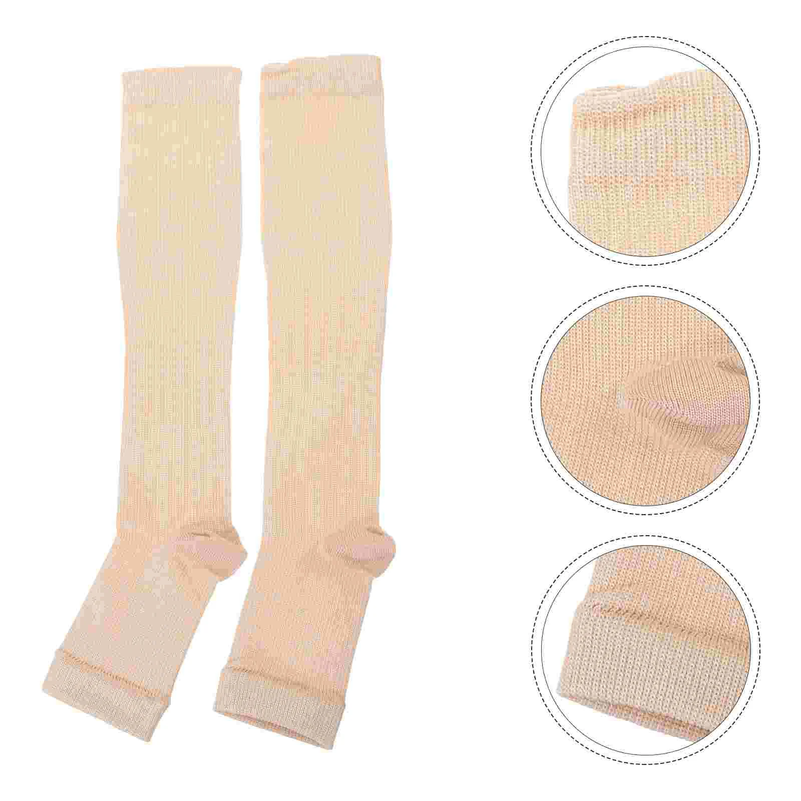 

2 Pairs Casual Socks Elastic Calf Support Sleeve Stocking Ordinary Sports Women Leg Supplies Nylon Silk Stocks Women's