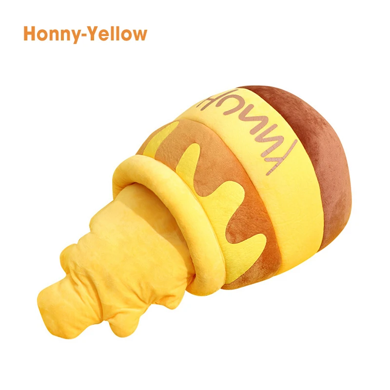 

House Fall Winter Deep Sleep Plush Honey Pot Cat Bed Mat Winnie The Pooh Kitten Warm Sleeping Nest Indoor Pet Accessories