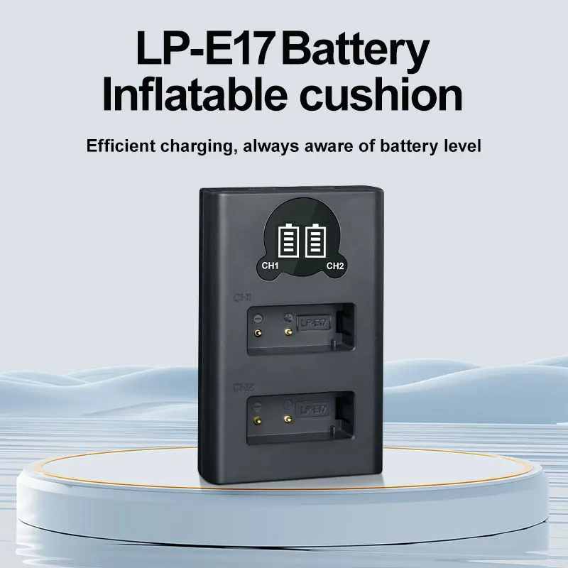 LP-E17 Зарядное устройство с двумя USB-портами для Canon EOS M3 M5 M6 750D 760D 800D T6i T6s T7i |   Подходит для аккумулятора LP E17 E17 (art.: 3920cfe91f764) - 3920cfe91f764