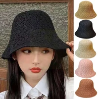 summer linen hat womens outdoor leisure beach womens breathable travel hat thin double sided fashion hat f3l3