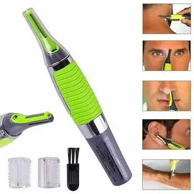 Enlarge New in Nose Ear Face Neck Eyebrow Hair Mustache Beard Trimmer Shaver Clipper US sonic home appliance hair dryer Hair trimmer mac