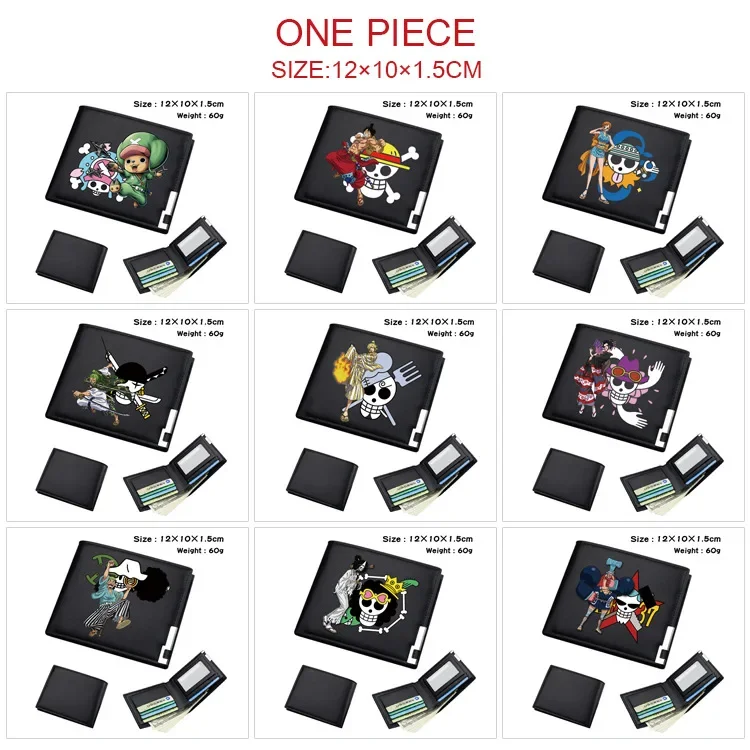 

One Piece/One Piece Anime Student Men and Women PU Half-fold Leather Wallet Short Wallet Card Holder Coin Purse Children's