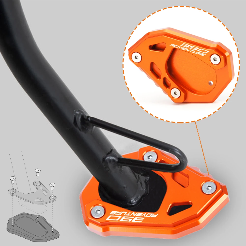 

For KTM 390Adventure 390adv 390 Adventure 2019 2020 2021 2022 Motorcycle accessories CNC Aluminum Kickstand Side Stand Enlarge