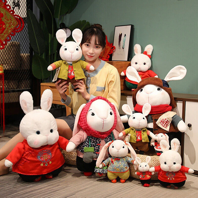 1PC 14/28CM Kawaii Bunny Plush Rabbit Baby Toys  Soft Cloth Stuffed Animals Rabbit For Decorate Home or as for Gift