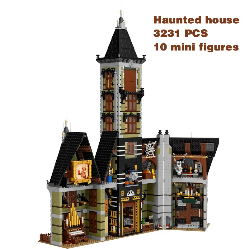 

Haunted House Drop Jumping Machine 3231 PCS Compatible 81889 10273 Building Blocks Bricks DIY Toy Birthday Christmas Gift