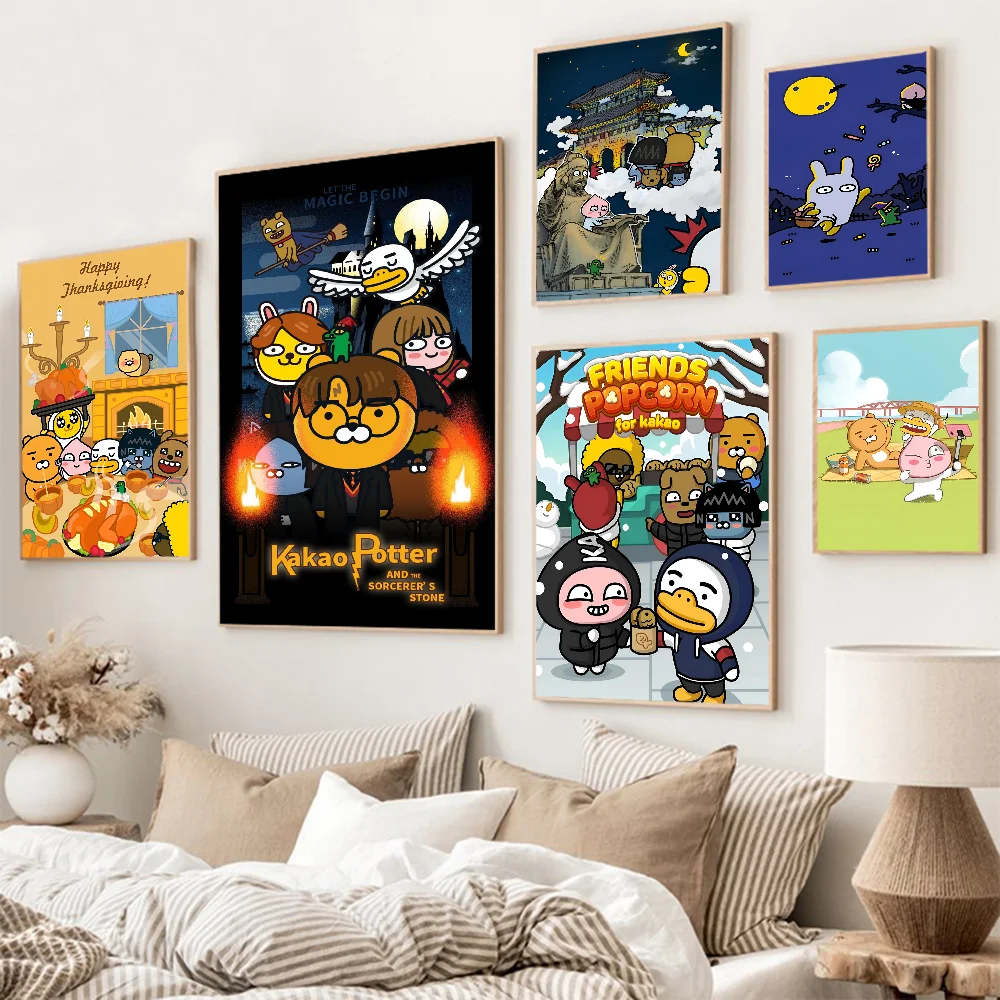 Мультфильм K-Kakao F-Friends белая бумага постер HD качественный настенная живопись