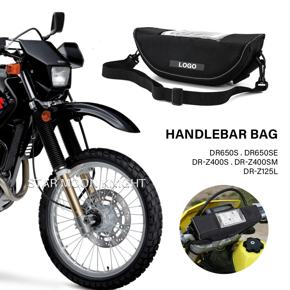 

Motorcycle Accessories Waterproof Bag Storage Handlebar bag Travel Tool bag For Suzuki DR650S DR650SE DR-Z400S DR-Z125L