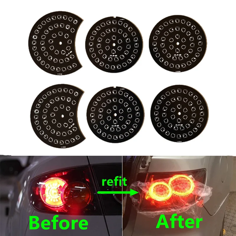 

Car Refit Migo Tail Light Brake Lamp Reversing Lamp Circuit Board Soldering Pad PCB Board For Mazda 3 BK 2003-2008