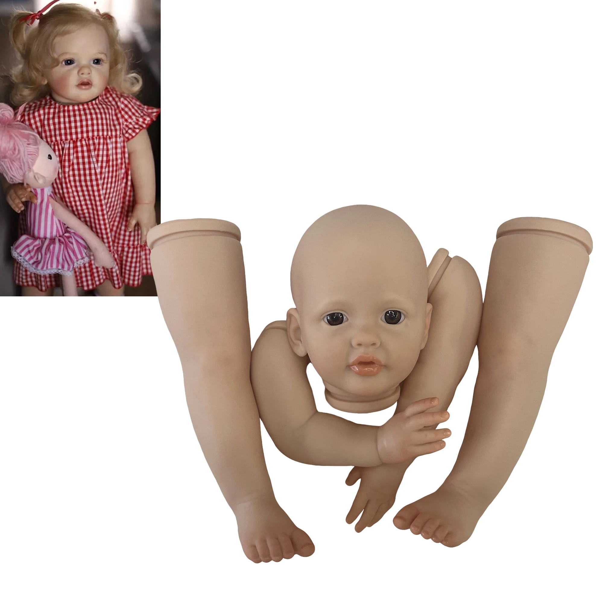 

27.5 Inch 70CM painted Bebe Newborn Doll Kits Handmade kit