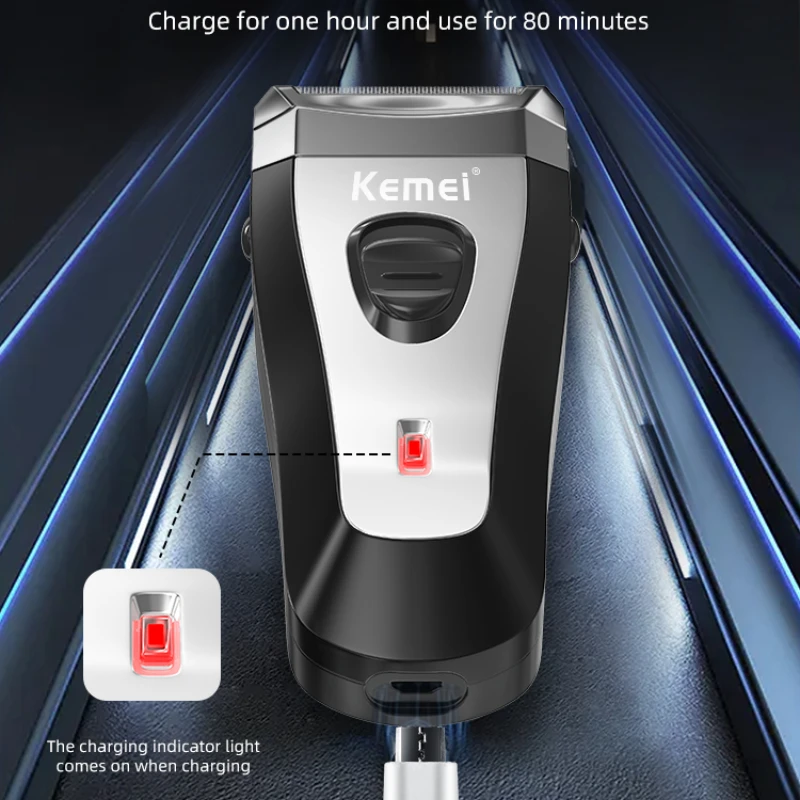 Профессиональная портативная бритва Kemei KM-9038 Foil перезаряжаемый триммер для