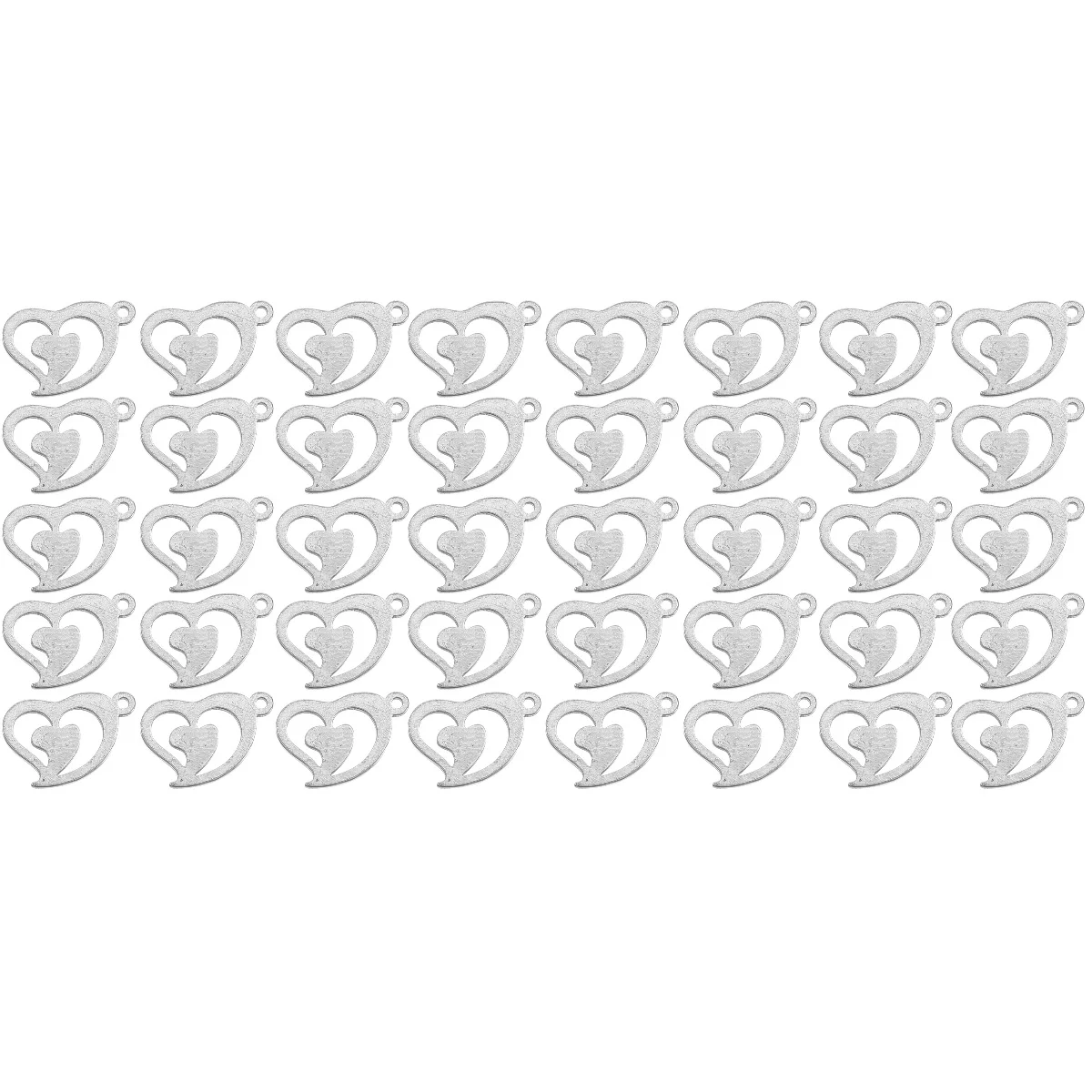 

40 Pcs Charm Braclets Heart Jewelry Charm Vintage Jewelry Heart Charms Leaf Necklace Necklace Charms Self Made Heart Pendant