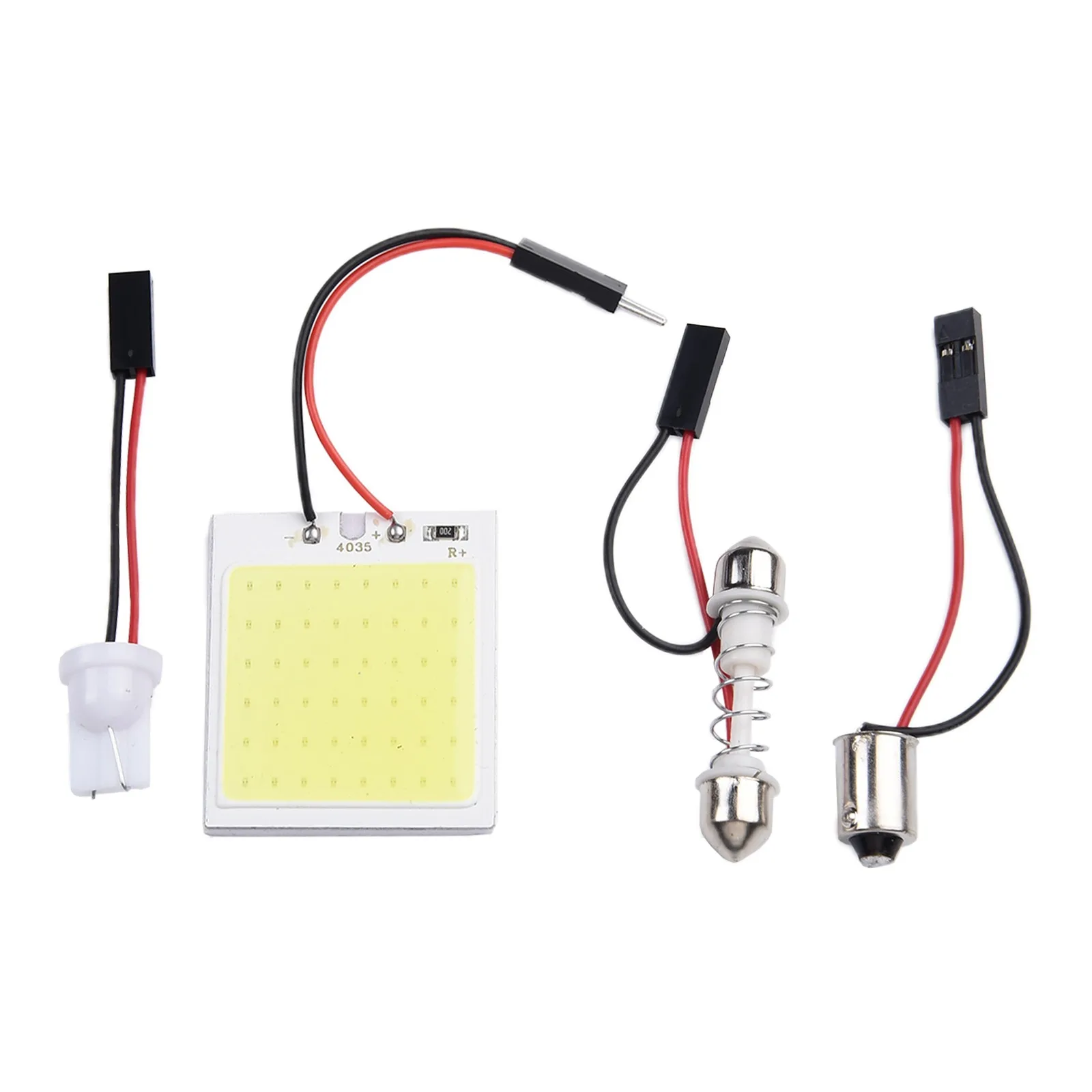 Внешняя панель 6000K COB создана для использования в салоне автомобиля с разъемами T10