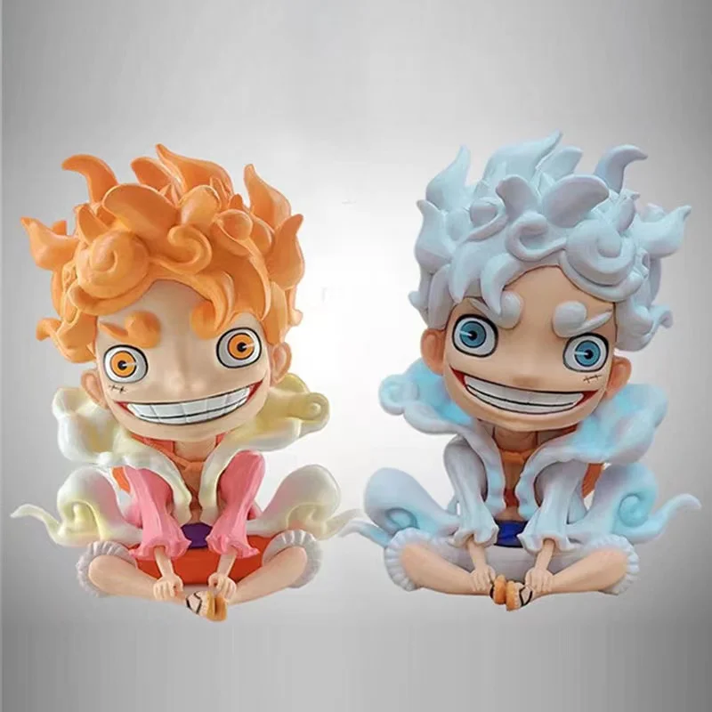 

Sun God Nika One Piece Gear 5 Luffy Figure Q Version Anime Action Figurine Monkey D Luffy Statue Collectible Model Doll Toys