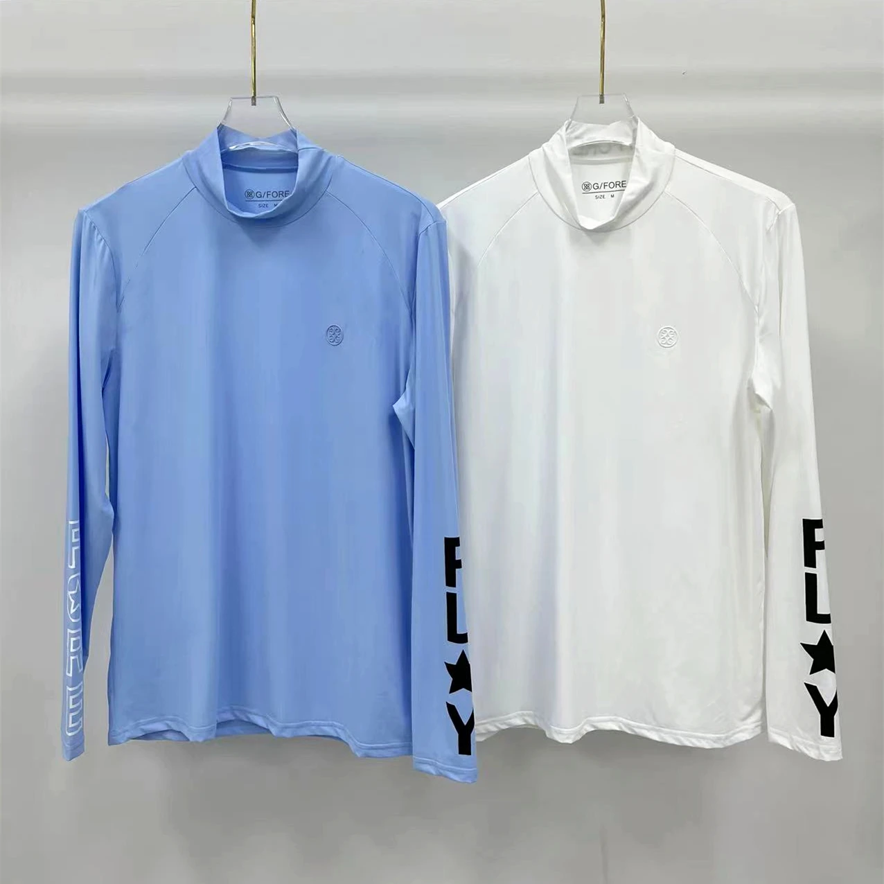 

Леггинсы для гольфа мужские, шелковые облегающие эластичные спортивные Джерси с длинным рукавом, быстрая сушка, одежда для защиты от солнца, весна-лето